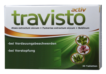 Travisto active - for constipation, facilitates emptying, eliminates digestive problems, relaxes, laxative, 30 tablets